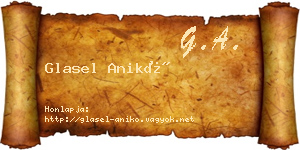 Glasel Anikó névjegykártya